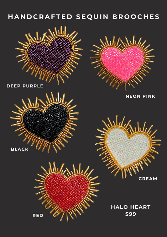 Handcrafted Sequin Brooches
