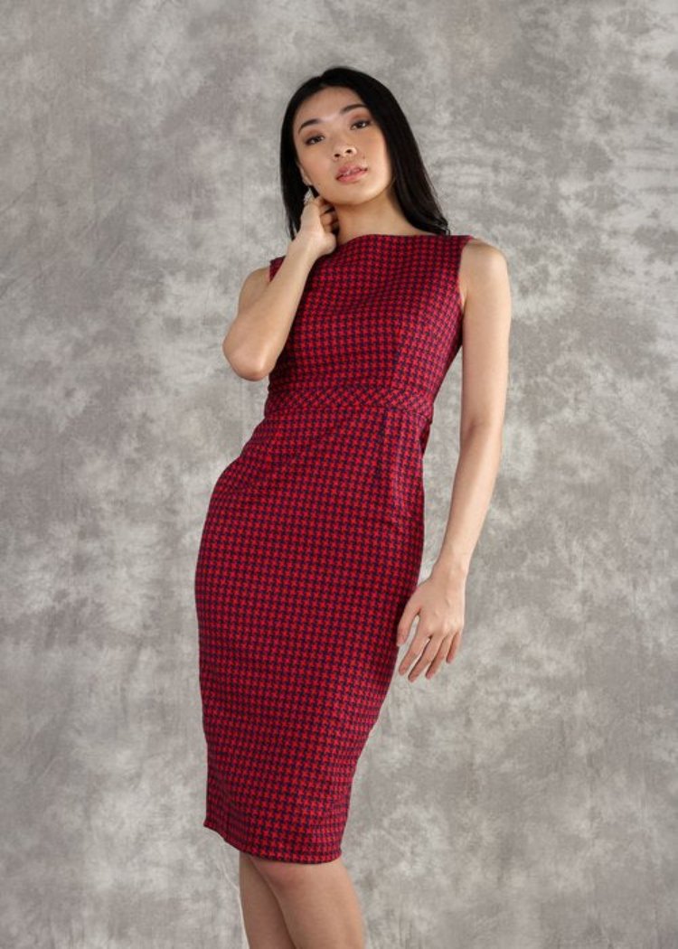 nautica red dress Nautica Coral Smocked Neck Dress with Waist Tie, Size Small