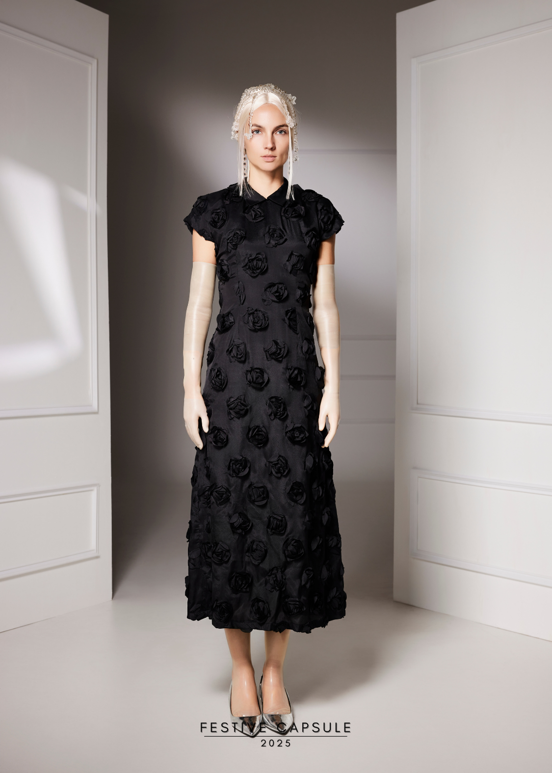 Acacia Dress in Ebon Rose