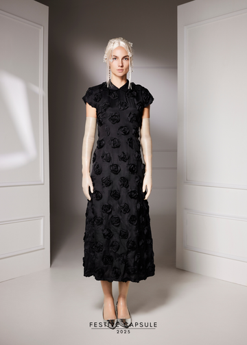 Acacia Dress in Ebon Rose