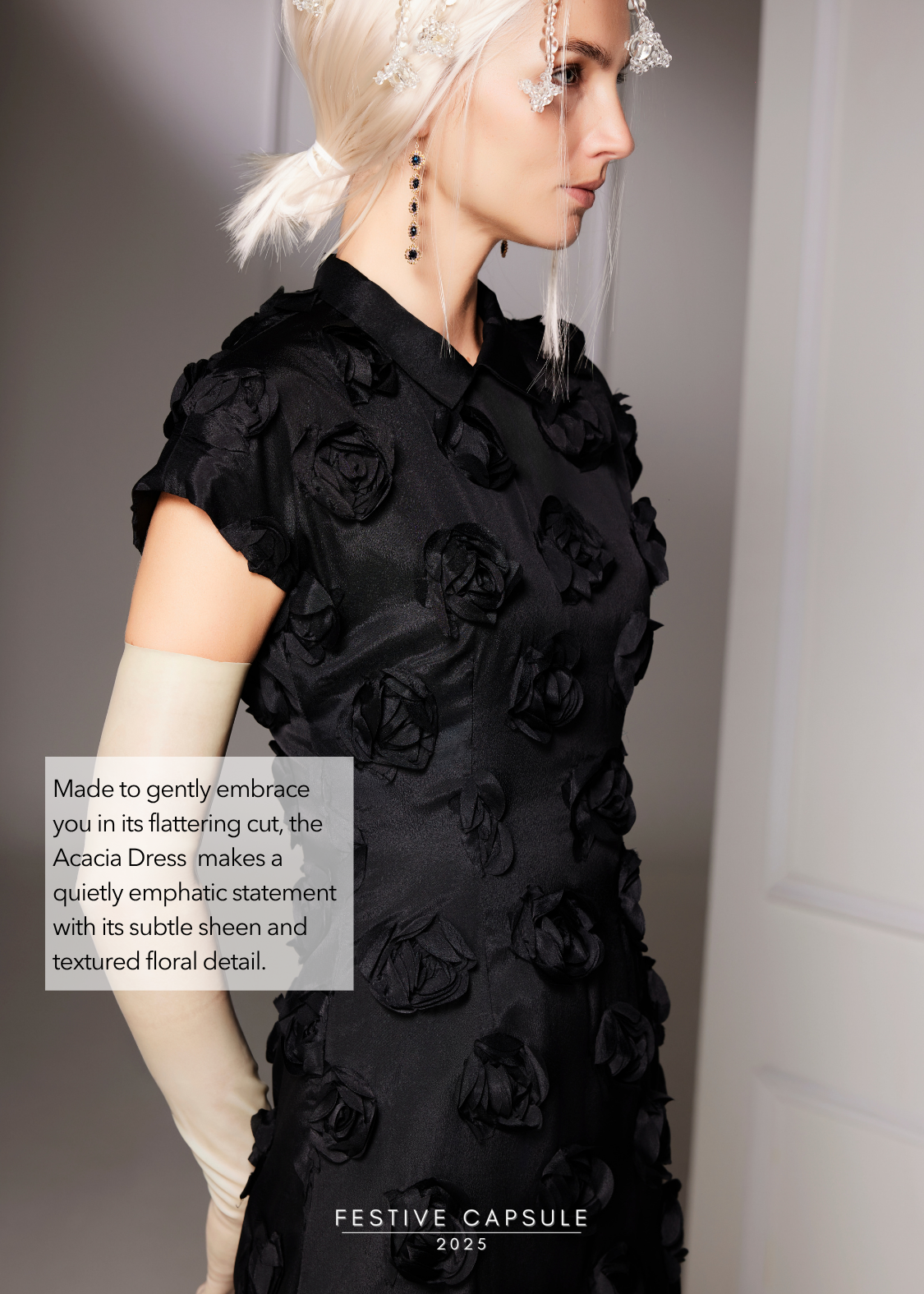 Acacia Dress in Ebon Rose