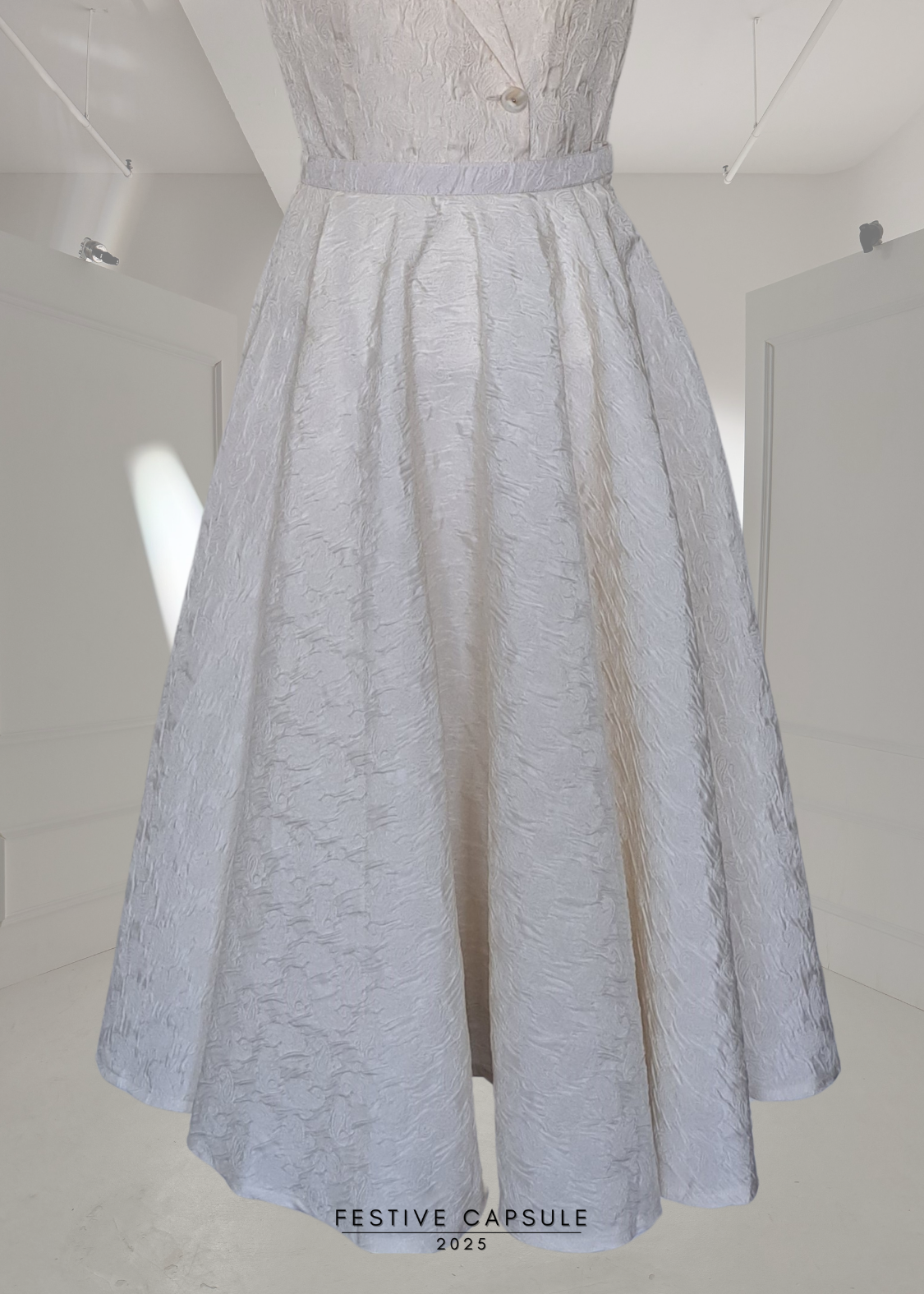 Ascot Skirt in Alabaster