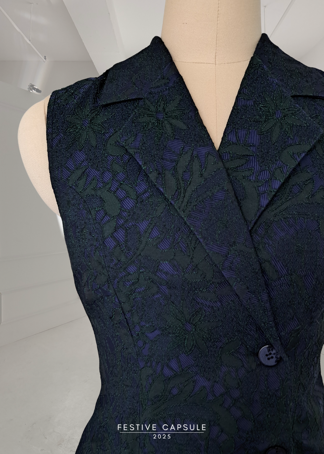 Ascot Top in Nocturne Green-Blue