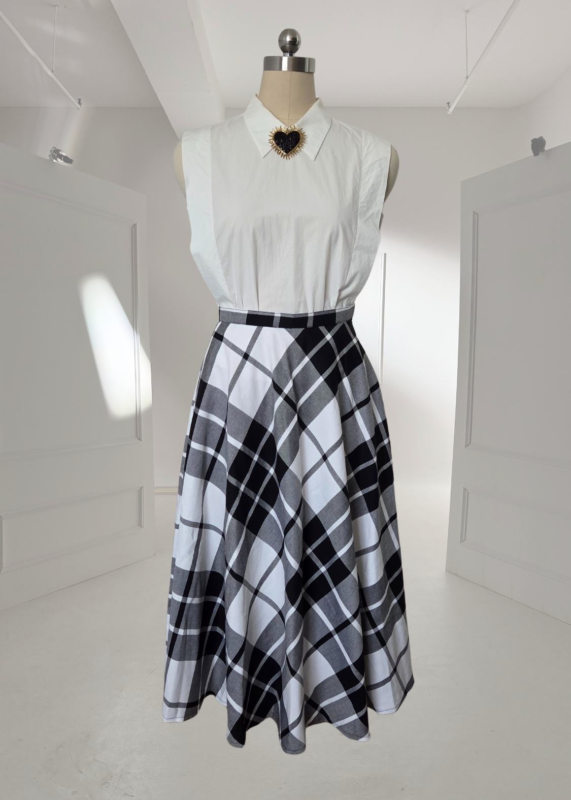 Celine Skirt in Chess