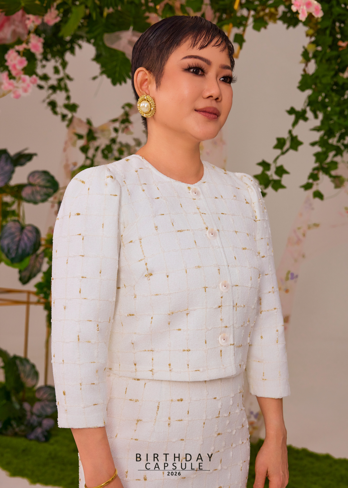 Dauphine Jacket Top in Gold Flake