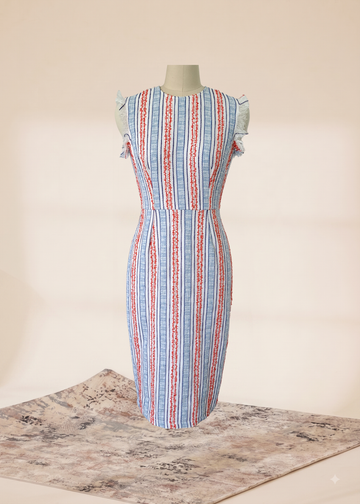 Gabrielle Dress in Maritime Stripe