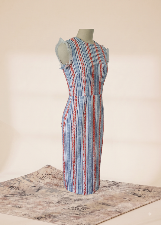 Gabrielle Dress in Maritime Stripe
