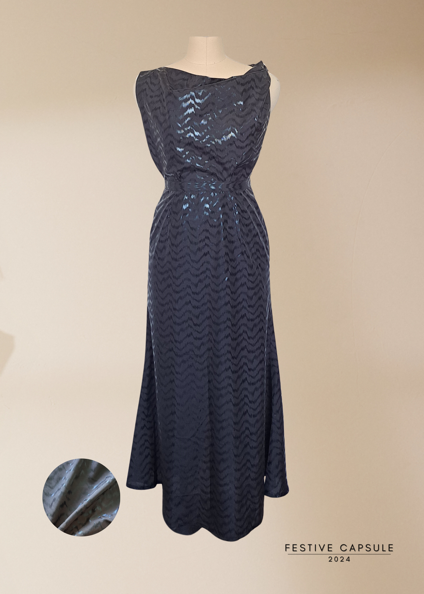 Hera Top in Shimmer Black