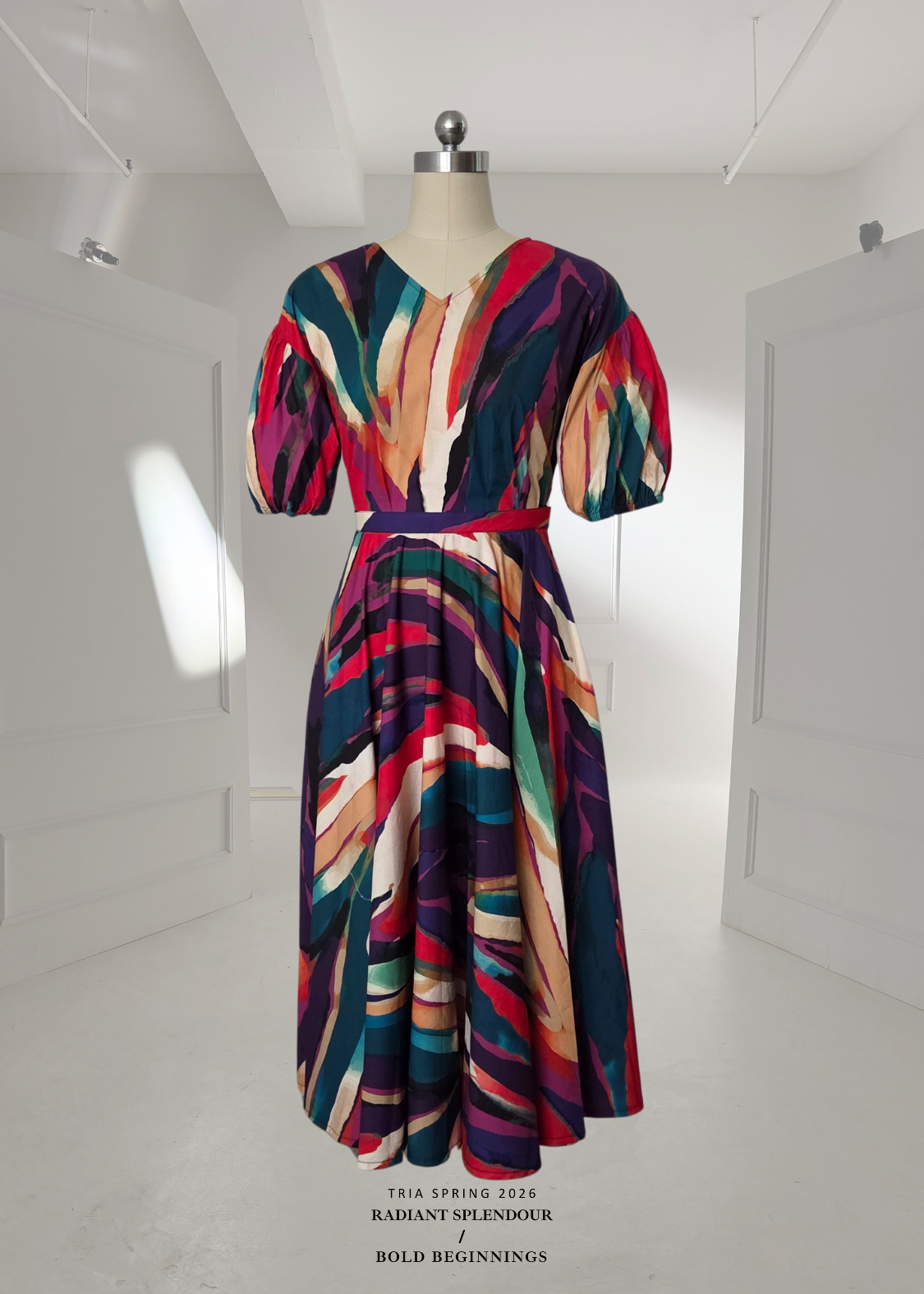 Ida Skirt in Feather Fronds Vivid