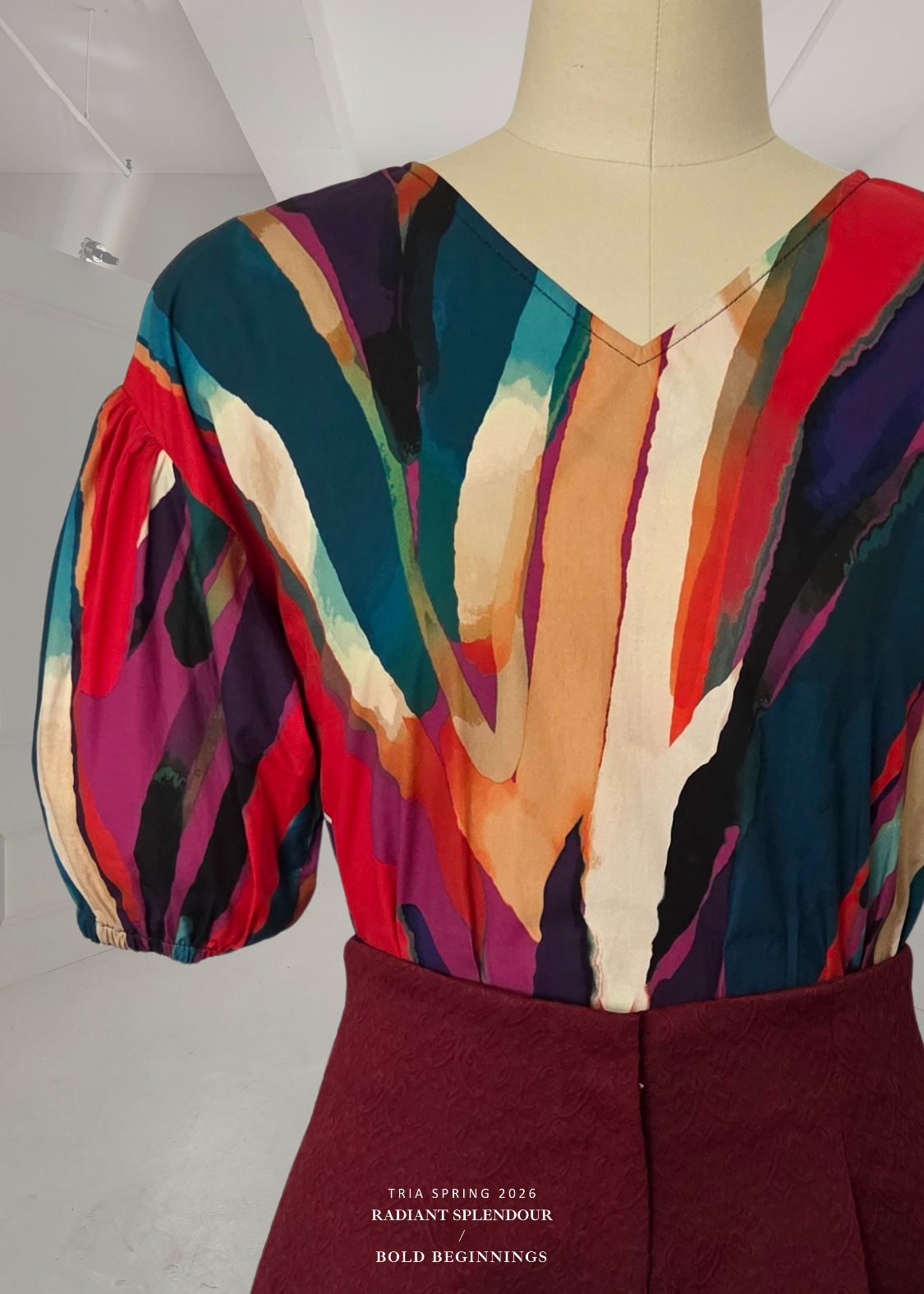 Ida Top in Feather Fronds Vivid