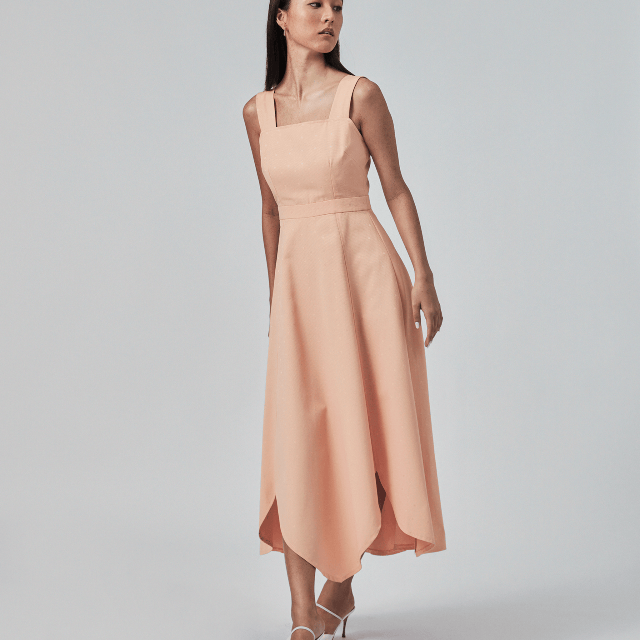 Lilia Dress in Apricot Sherbet