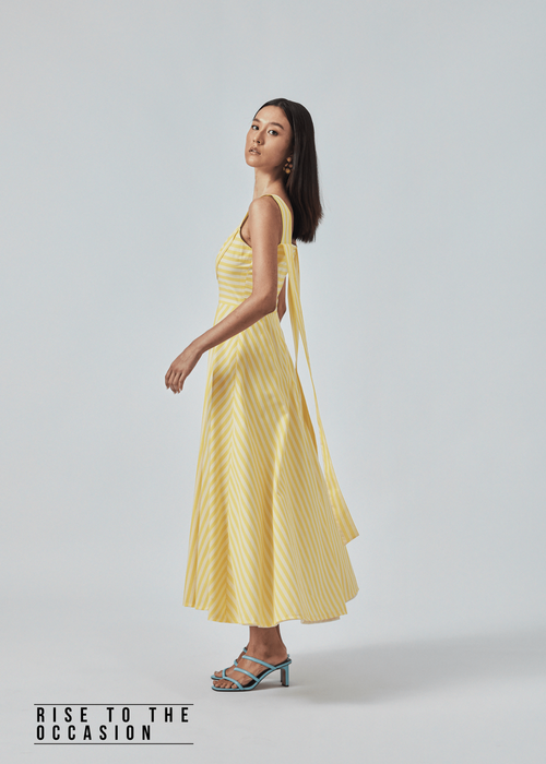 Maiva Maxi Dress in Canary and Liqourice