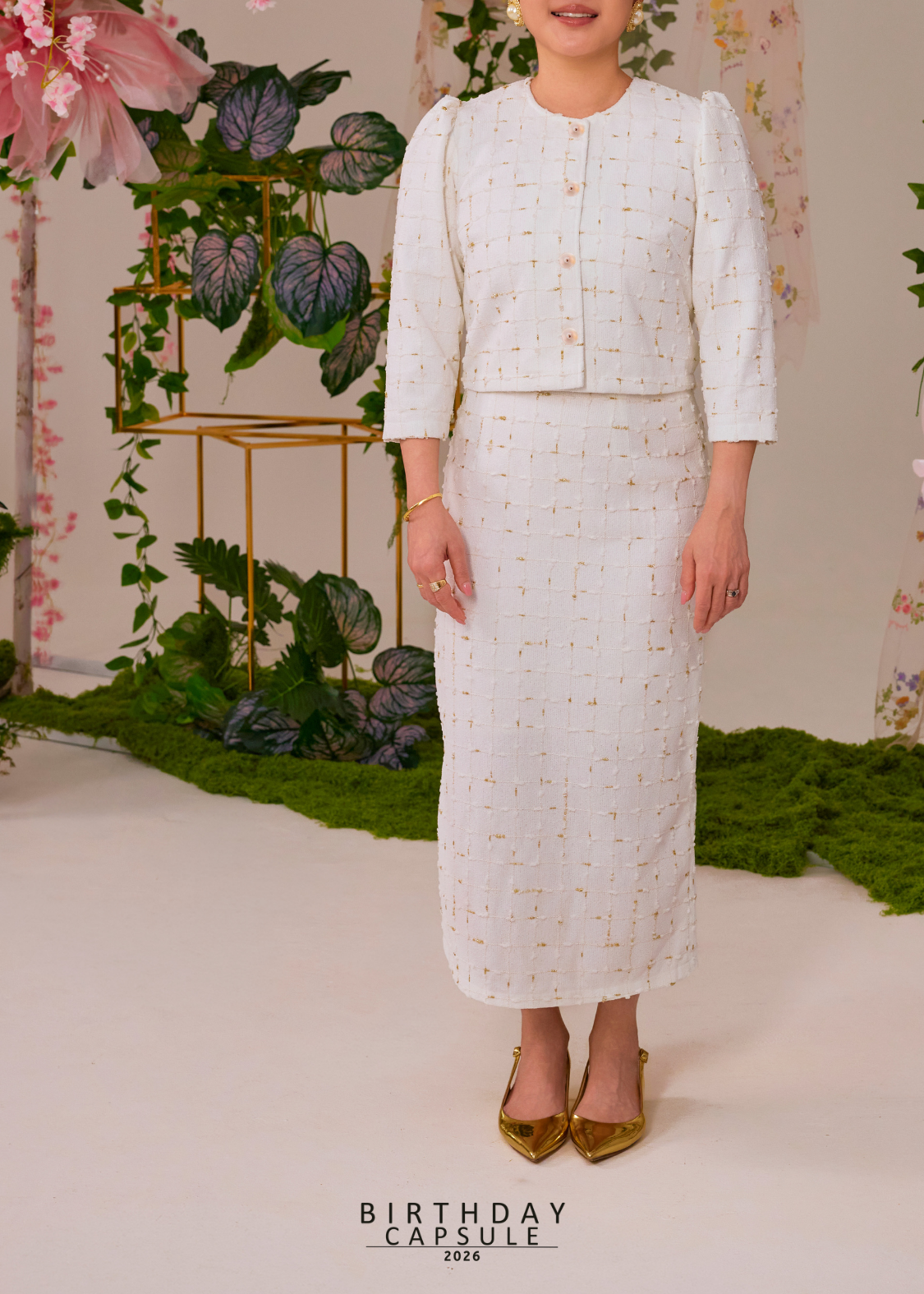 Thalia Skirt in Gold Flake